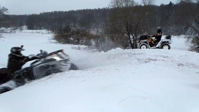 Глубокий снег и квадроцикл смотреть онлайн
