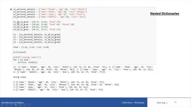 Nested Dictionaries смотреть онлайн