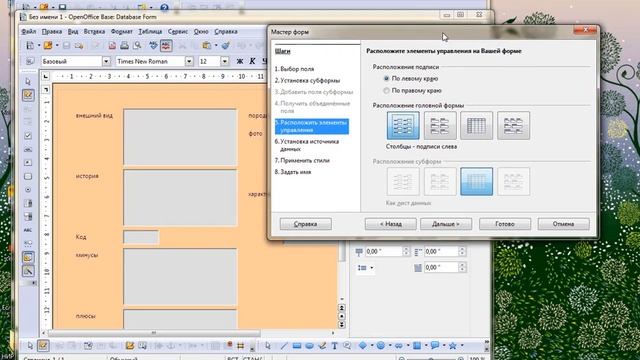 Создание форм с помощью мастера в OpenOffice смотреть онлайн