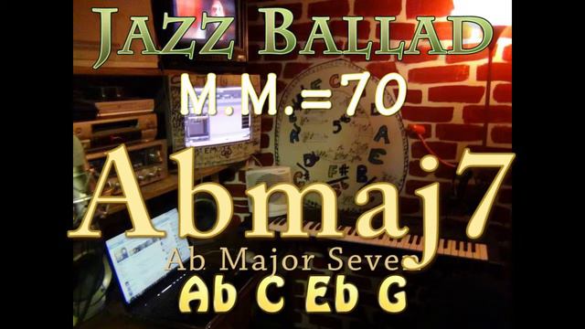 Abmaj7 Major Seven - One Chord Vamp - Jazz Ballad M.M.=70 смотреть онлайн