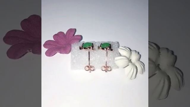 Женские серьги гвоздики с изумрудом и цветком HuiSept смотреть онлайн