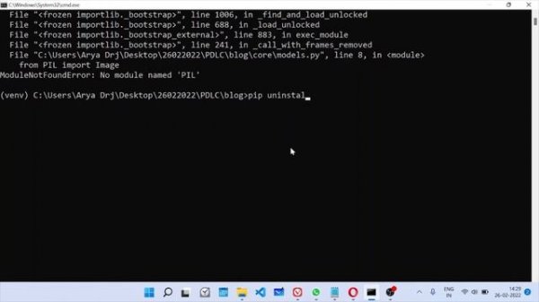 from PIL import Image | Modulenotfounderror : No module named PIL | Python Erorr Aryadrj | IT
