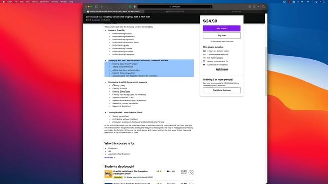 Develop and Test GraphQL Server with GraphQL .NET & ASP .NET смотреть онлайн