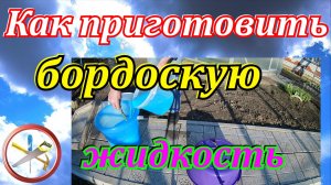 Как приготовить бордоскую жидкость .Приготовление бордоской жидкости