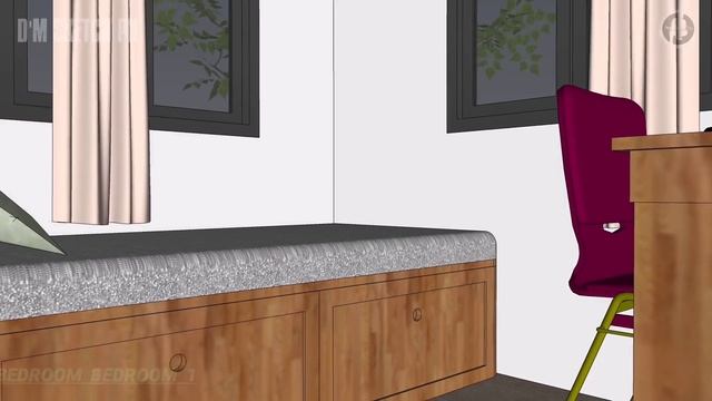 SIMPLE HOUSE DESIGN IDEA | 2 BEDROOM TINY HOUSE (5m x 6m) with FLOOR PLAN | SketchUp Animation смотреть онлайн