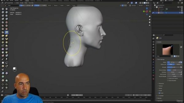 5. Finishing the first head