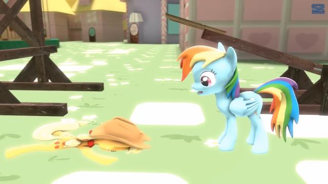 [SFM] Applejack Launches Rainbow Dash