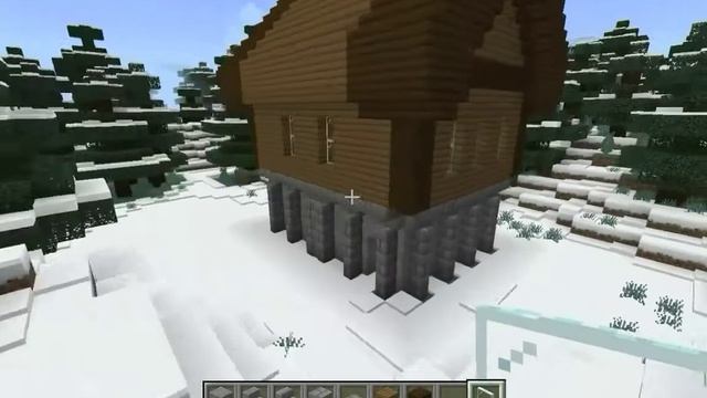 Как построить зимний дом в майнкрафт, полный гайд смотреть онлайн
