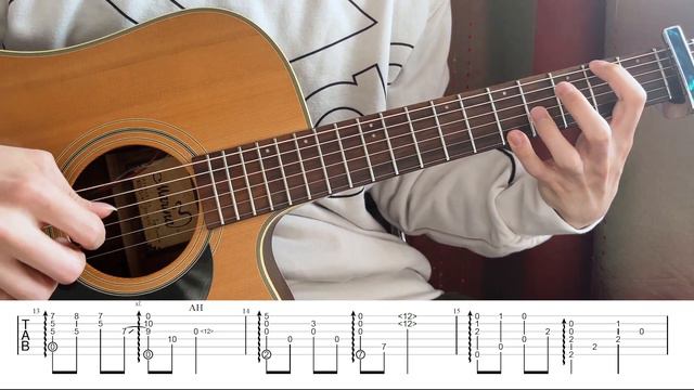 【TAB】Naruto Shippuden Sorrowful BGM – Samidare (Early Summer Rain) – Fingerstyle Guitar Tutorial смотреть онлайн