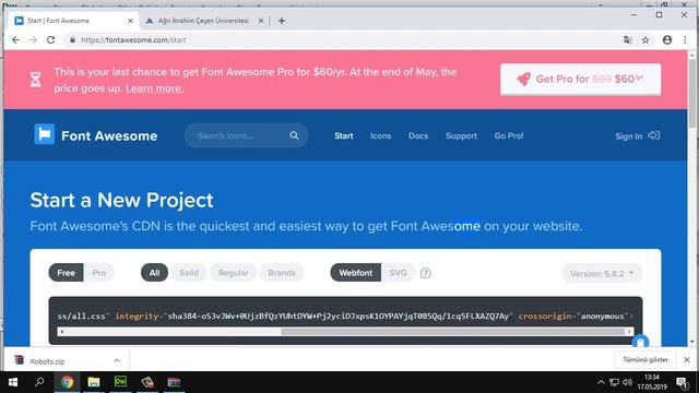 Bootstrap Ders 4: Google fonts ve font-awesome смотреть онлайн