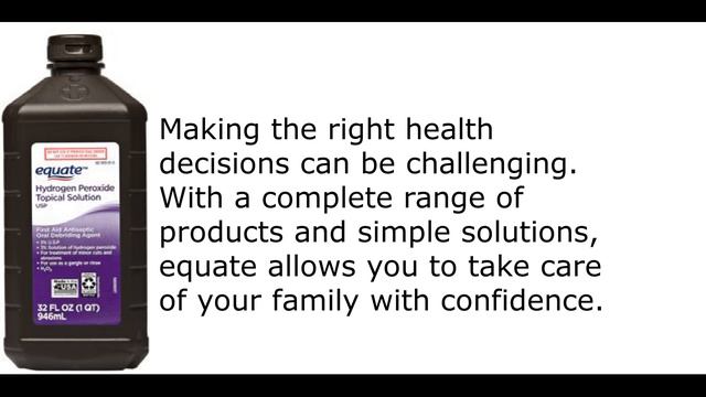 Equate 3% Hydrogen Peroxide Liquid Antiseptic, 32 fl oz, 4 Pack смотреть онлайн