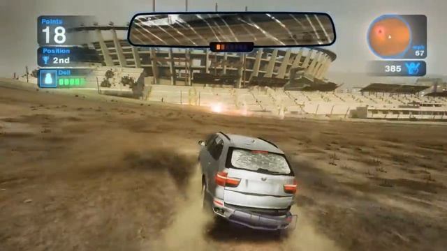 Smashed Car Burning & Flying in The Sky. Racing Game Blur™. смотреть онлайн