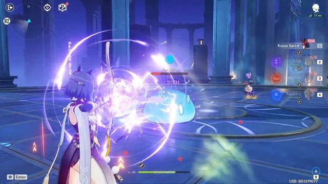 Kujou Sara Gameplay смотреть онлайн