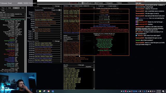 [TWITCH VOD] General's Cry Shield Crush Of The Chieftain - LIVE PoB Build Cooking For 3.24 (Not LS)