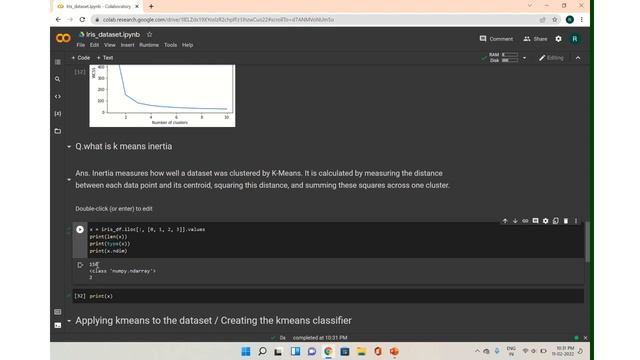 Iris dataset-Unsupervised ML : K-means clustering смотреть онлайн