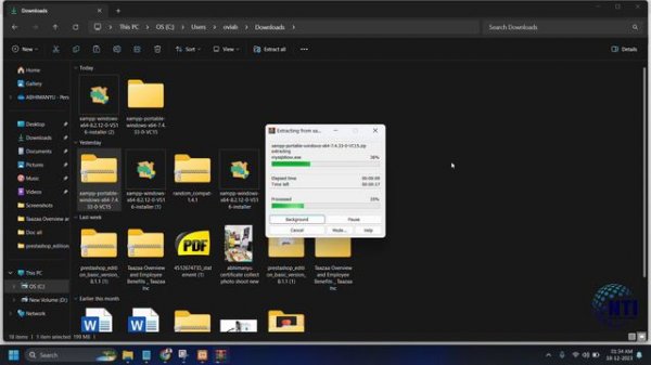 create file parameters an error occurred during installation 0% & HTTP 500 error #xampp #prestashop