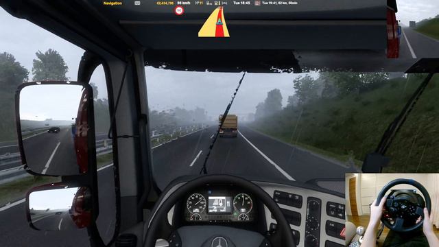 【ETS2】Mercedes Actros High Roof Sleeper / Thrustmaster T300RS GT EDITION + TH8A【4K60fps】 смотреть онлайн