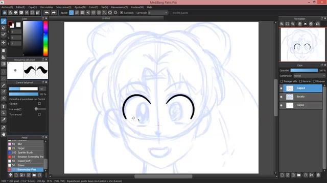 Symmetry Brush en MediBang Paint Pro смотреть онлайн