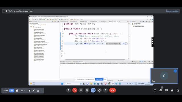 Day 14 Core Java String continue session смотреть онлайн