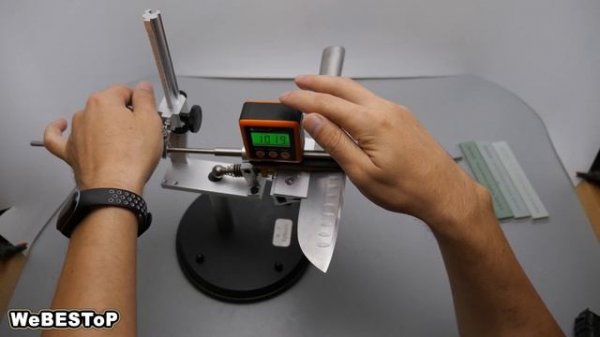Максимальный и минимальный угол заточки ножа сантоку на точилке Sytools K7 с Aliexpress