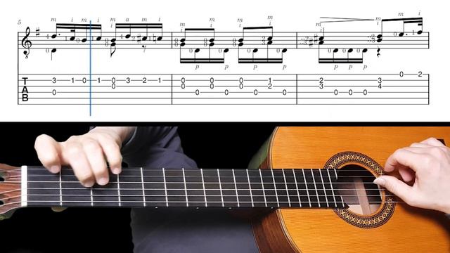 Op. 59 No. 3 - Matteo Carcassi, Tab & Fingering смотреть онлайн