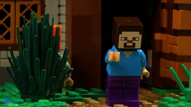 Attack Village - Warden 3 - Lego Stop Motion | Minecraft Animation смотреть онлайн