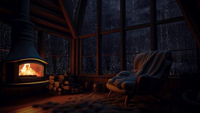 The stove is burning! Relax and fall asleep to the sound of the autumn fireplace on Halloween night смотреть онлайн