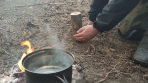 Финская свеча с помощью ручного сверла. Bushcraft