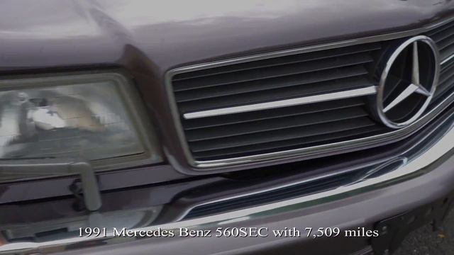 1991 Mercedes Benz 560SEC with 7,509 miles from new смотреть онлайн