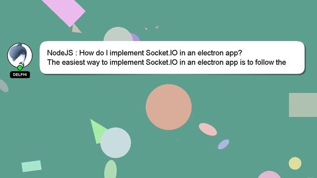 NodeJS : How do I implement Socket.IO in an electron app? смотреть онлайн