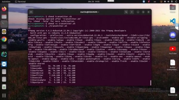 How to stream audio from Linux (Ubuntu) to another computer with Windows