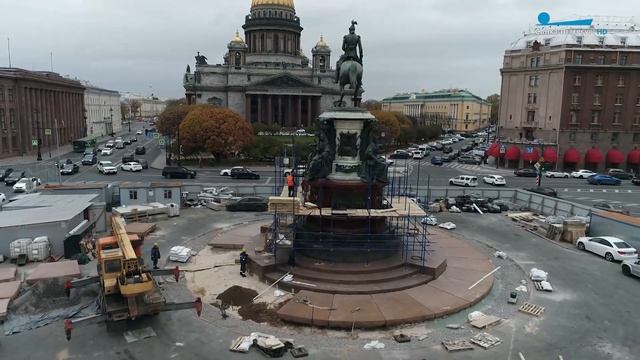 С Николая I сняли леса. Петра I закрывают на реставрацию смотреть онлайн