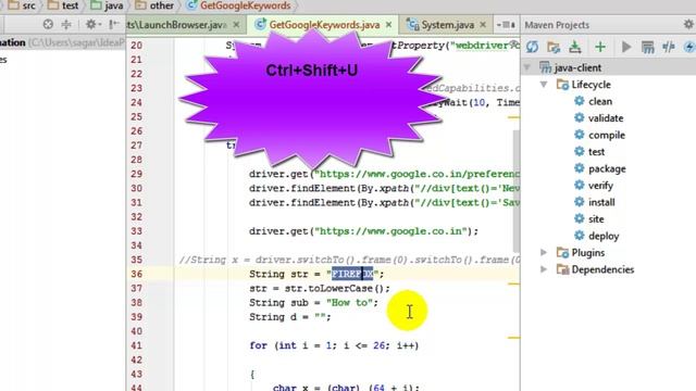 How to convert text to lowercase in intellij IDEA смотреть онлайн