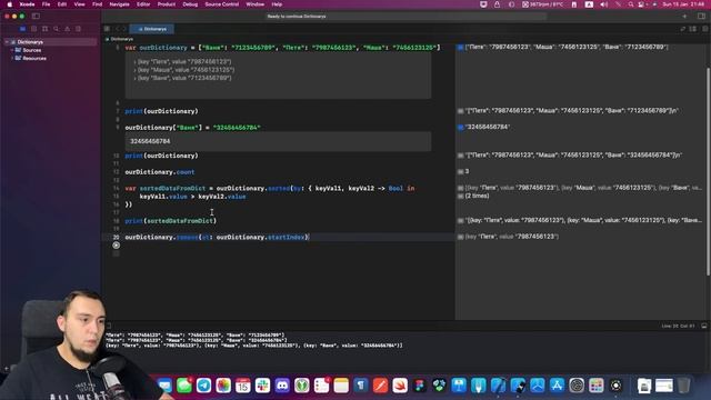 Swift 5 - коллекции, Dictionary (iOS, Swift, Xcode) смотреть онлайн