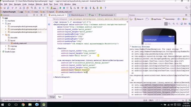 How to create drop down list in Android Studio Spinner Example смотреть онлайн