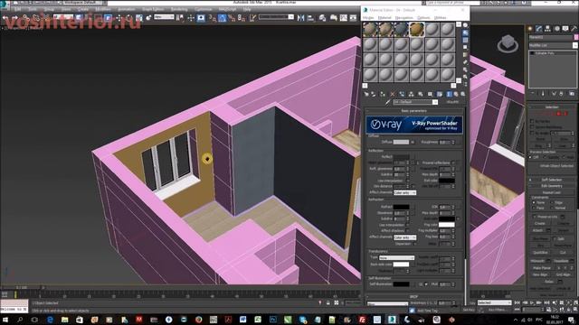 Создаем материал обоев под покраску в 3Ds Max - урок №5 смотреть онлайн