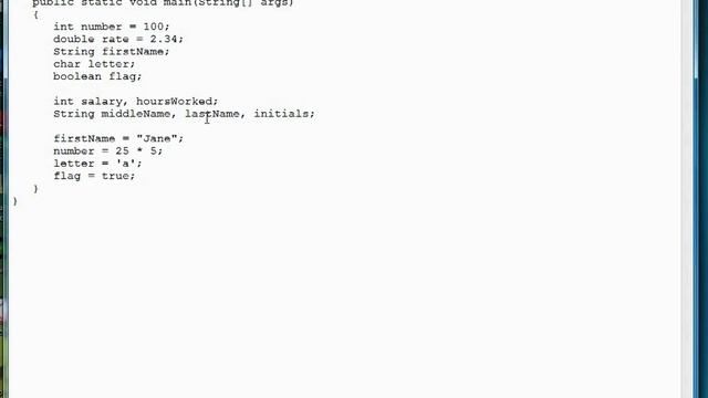 04 06 Assigning Data To Variables смотреть онлайн