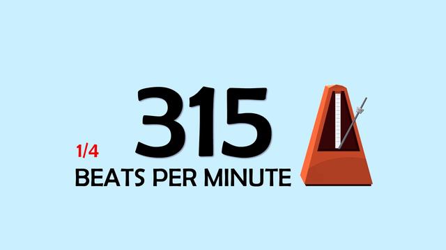 315 BPM 1/4 Metronome смотреть онлайн