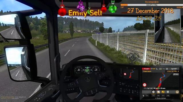 Девушка в Euro Truck Simulator 2. Дуйсбург - Брюссель - Кале - Роттердам #110 смотреть онлайн