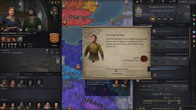 Crusader Kings III ▶ Unifying West Francia смотреть онлайн