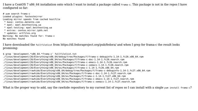 Unix & Linux: How to add Fedora Repo to a CentOS 7 installation? смотреть онлайн