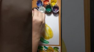 Рисуем Овощи. Акрил.Как рисовать натюрморт.