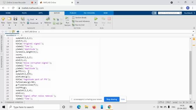 %How remove noise from original signal using fft in Matlab . смотреть онлайн
