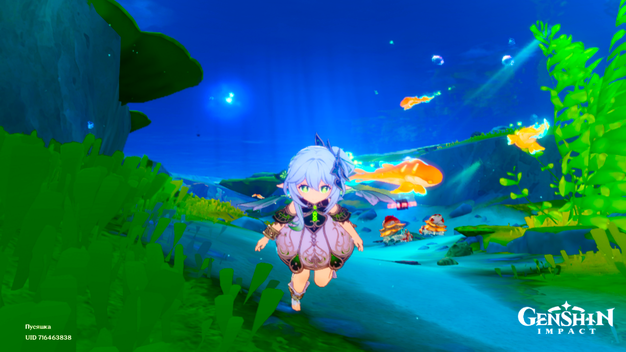 Нахида свалилась в подводный мир Фонтейна