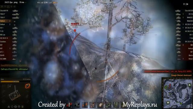 WOT: Arctic Region - M18 Hellcat - 6 frags - смотреть онлайн