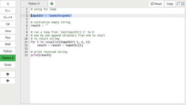 Reverse string in Python | GeeksforGeeks смотреть онлайн