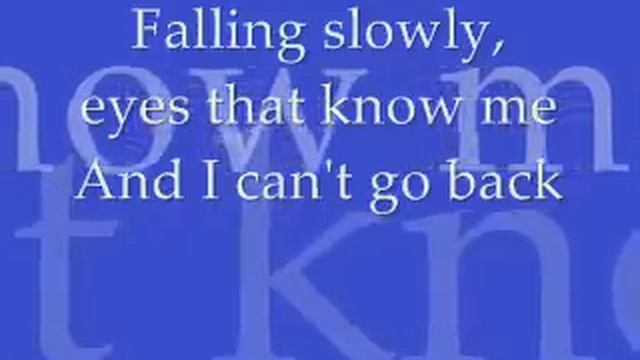 Kris Allen Falling Slowly lyrics смотреть онлайн