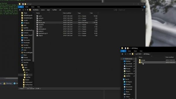 Build + Use static CURL with Visual Studio 2019 or 2017