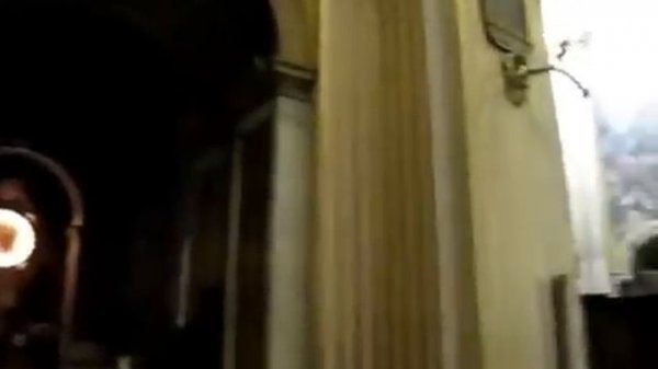 Walking through Basilica di Sant'Andrea della Valle, Church in Rome, on Corso Vittorio Emanuele