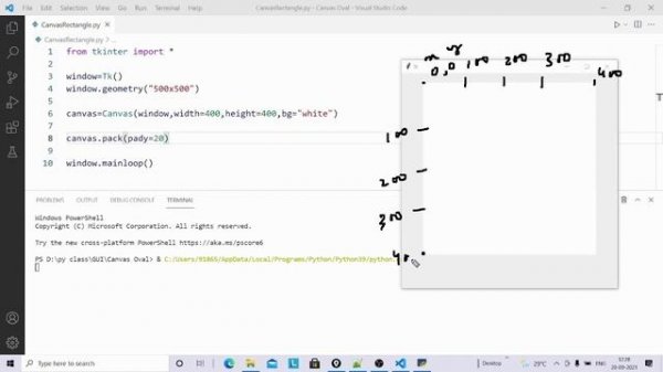 Canvas( Draw a Oval) in tkinter | Python Tkinter GUI Tutorial part33